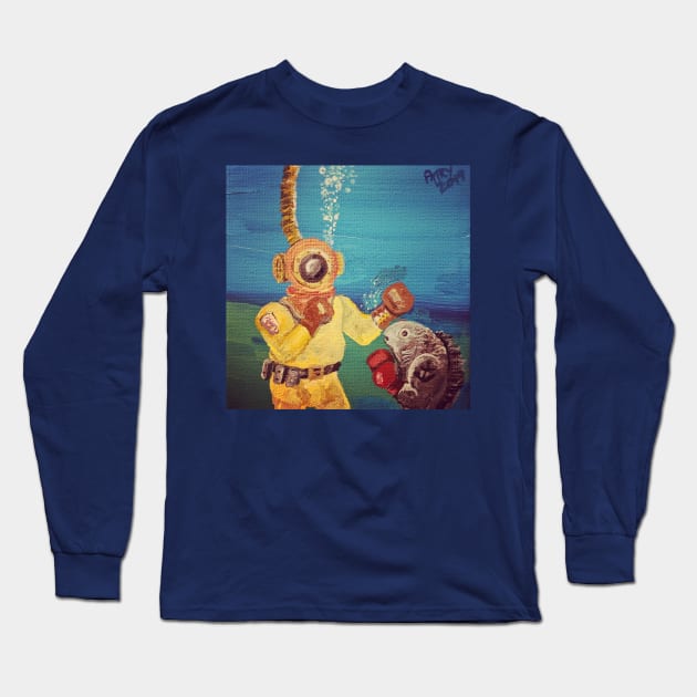 Deep Sea Boxing Brawl Long Sleeve T-Shirt by jpat6000